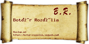 Botár Rozália névjegykártya