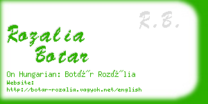 rozalia botar business card